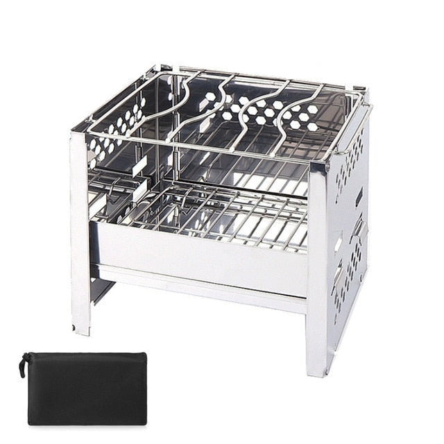 Bärbar Grill För Camping Och Bakgård, Portabel Grill Med Modern Design 5