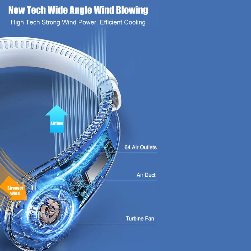 Bärbar Halsfläkt Handsfree För Sommarbruk 4