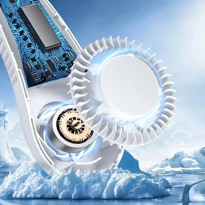 Bärbar Halsfläkt Handsfree För Sommarbruk 5