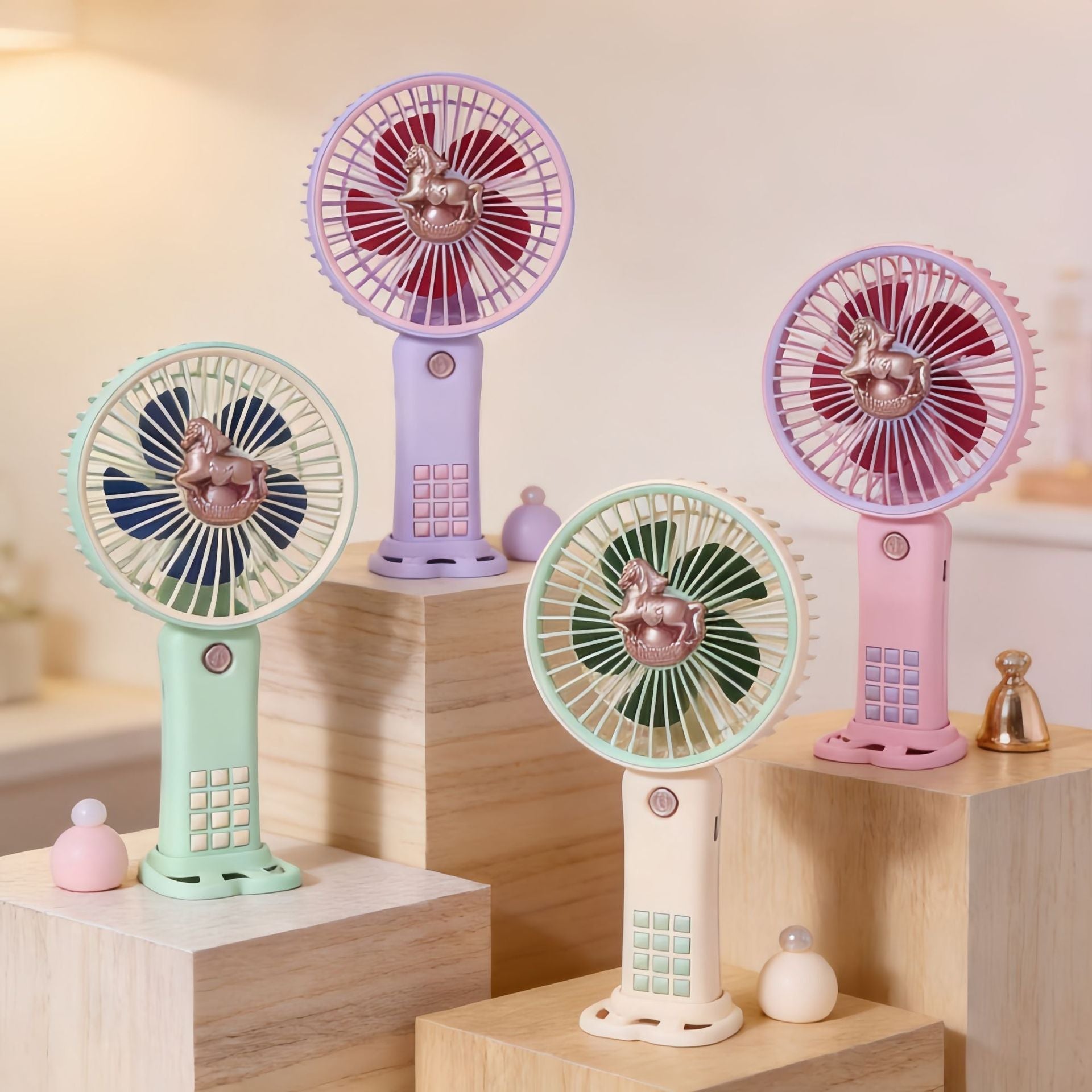 Bärbar Handfläkt Unicorn Design Kompakt 4