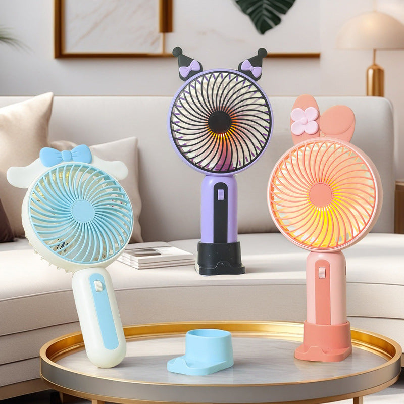 Bärbar Handfläkt med USB och LED-lampa 1