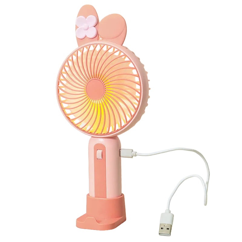 Bärbar Handfläkt med USB och LED-lampa 5