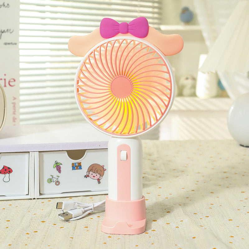 Bärbar Handfläkt med USB och LED-lampa 6