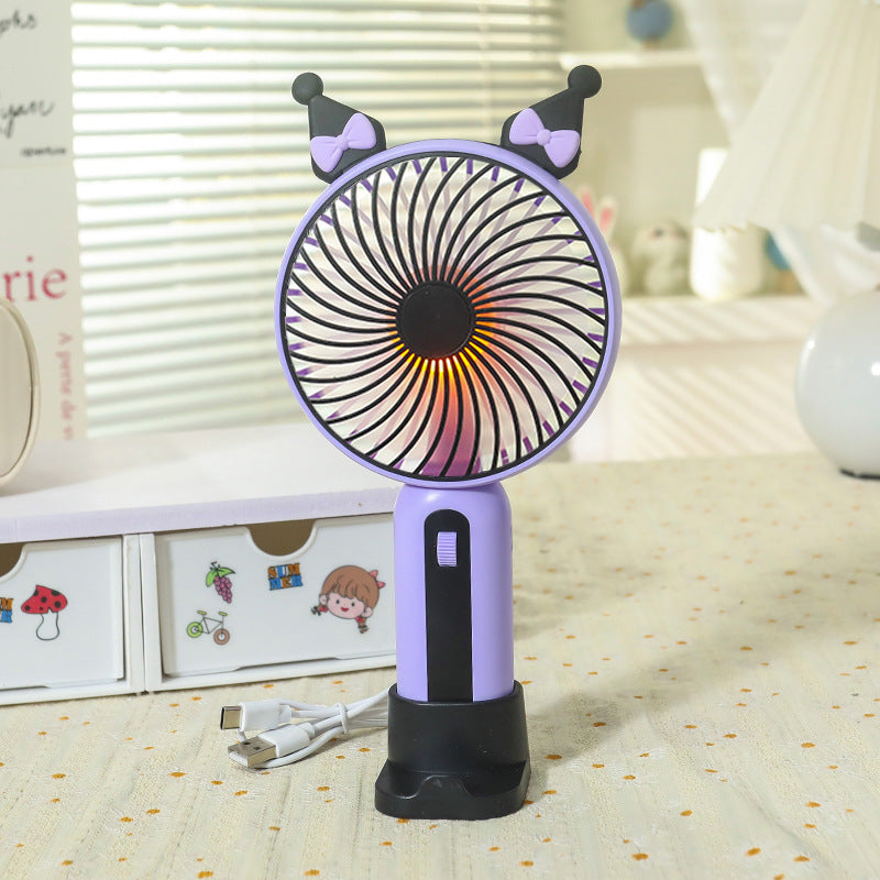 Bärbar Handfläkt med USB och LED-lampa 9