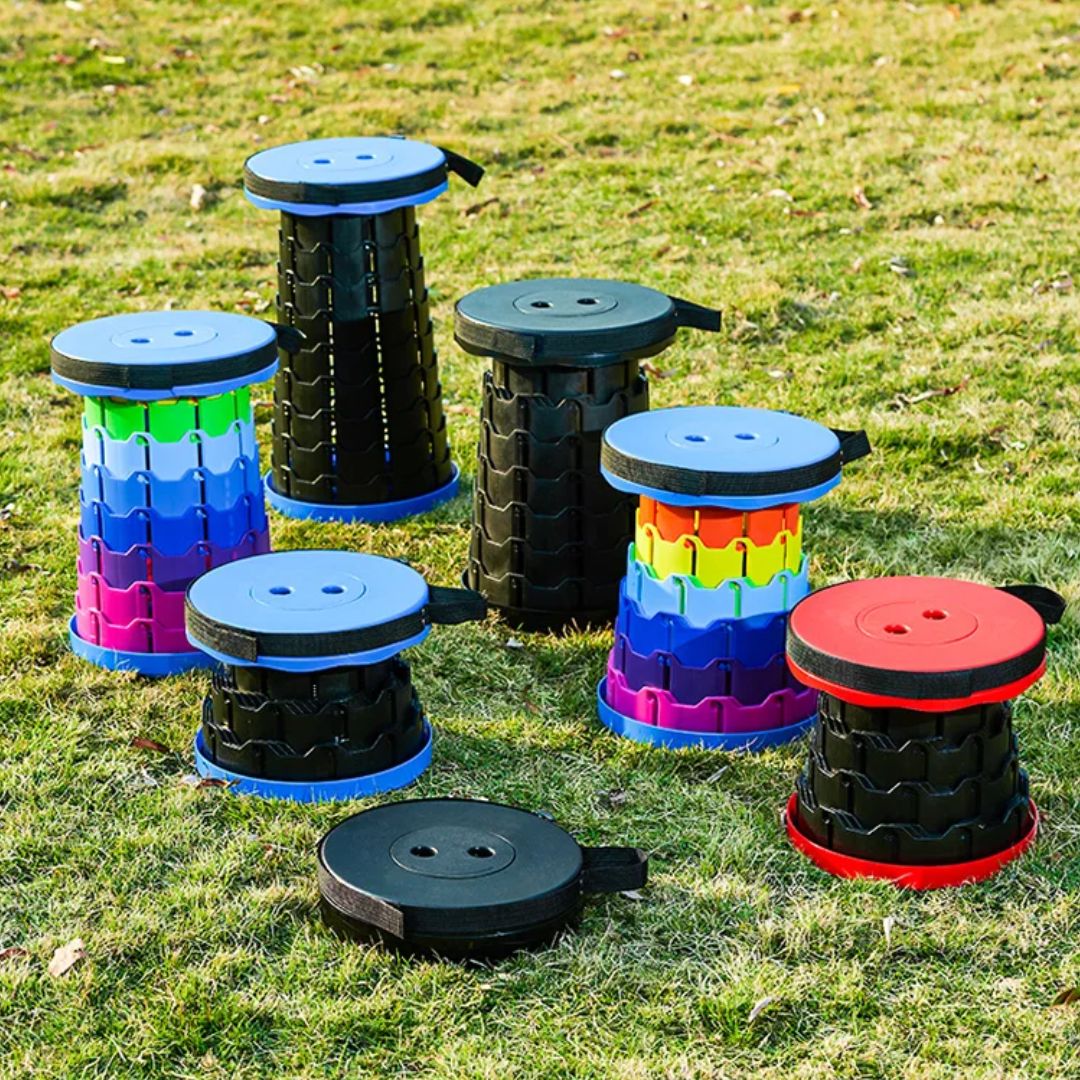 Bärbar Hopfällbar Pall För Utomhusbruk - Lätt och Stabil Design 1