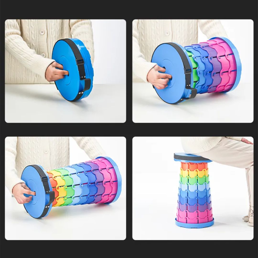 Bärbar Hopfällbar Pall För Utomhusbruk - Lätt och Stabil Design 5