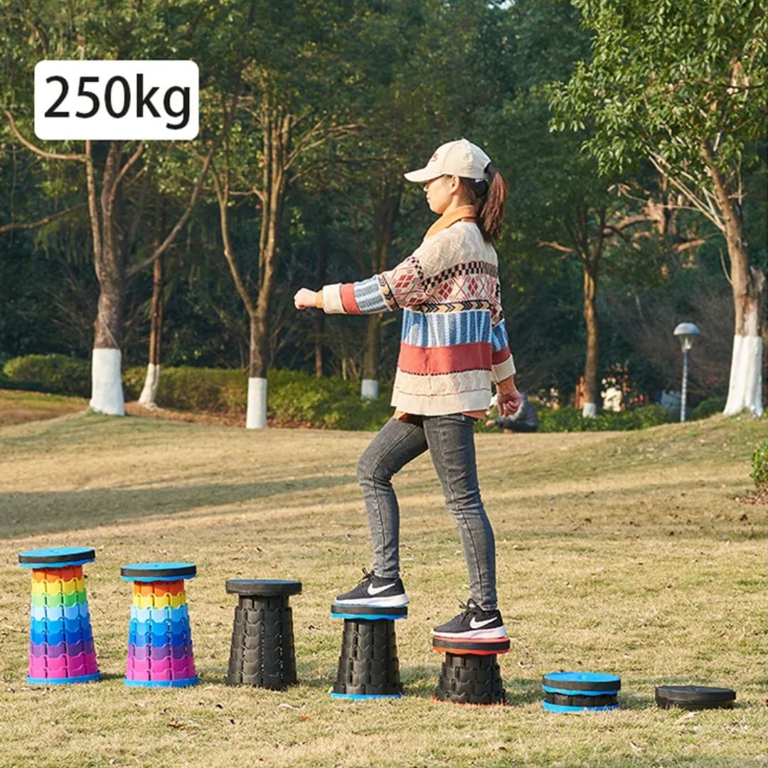 Bärbar Hopfällbar Pall För Utomhusbruk - Lätt och Stabil Design 7