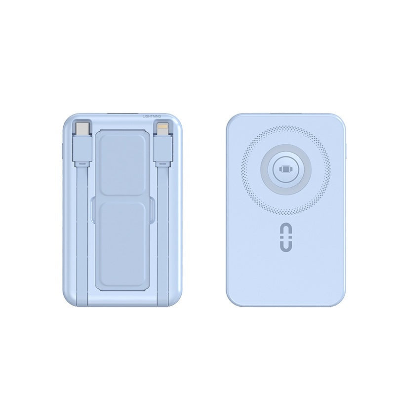Bärbar Magsafe Powerbank med Qi-Laddning och Magnetisk Anslutning 0