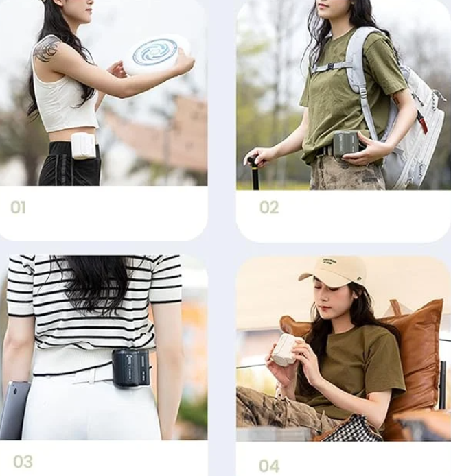 Bärbar Midjefläkt för Utomhusaktiviteter Handsfree 4
