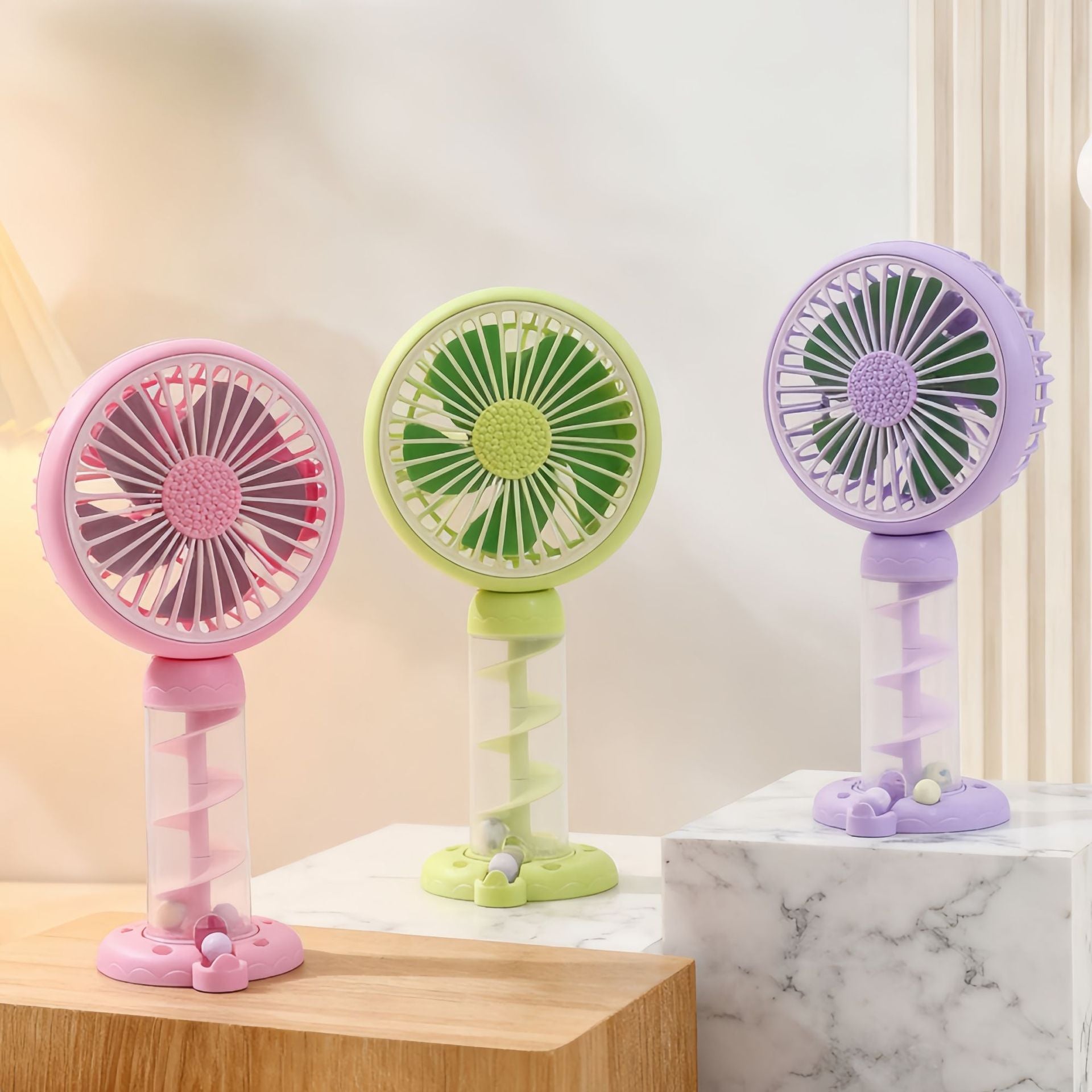 Bärbar Mini-USB-Fläkt Spiraldesign för Kvinnor 4