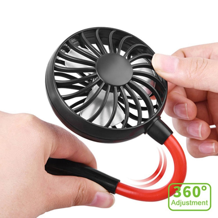 Bärbar Mini Fläkt Utomhus med LED och Justerbara Hastighetslägen 4