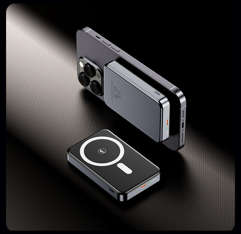 Bärbar Powerbank 20000mAh med Induktionsladdning och LED-Display 0