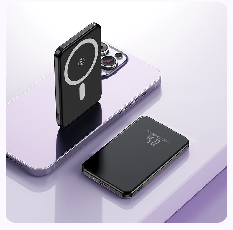 Bärbar Powerbank 20000mAh med Induktionsladdning och LED-Display 5