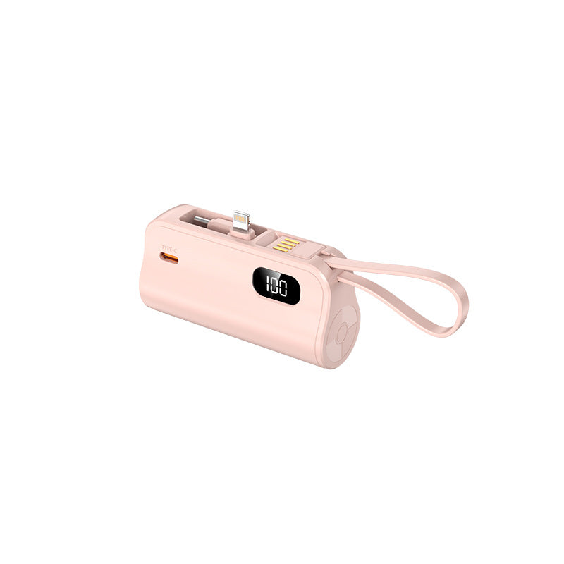 Bärbar Powerbank 20000mAh med Integrerade Kablar och LED-Display 1