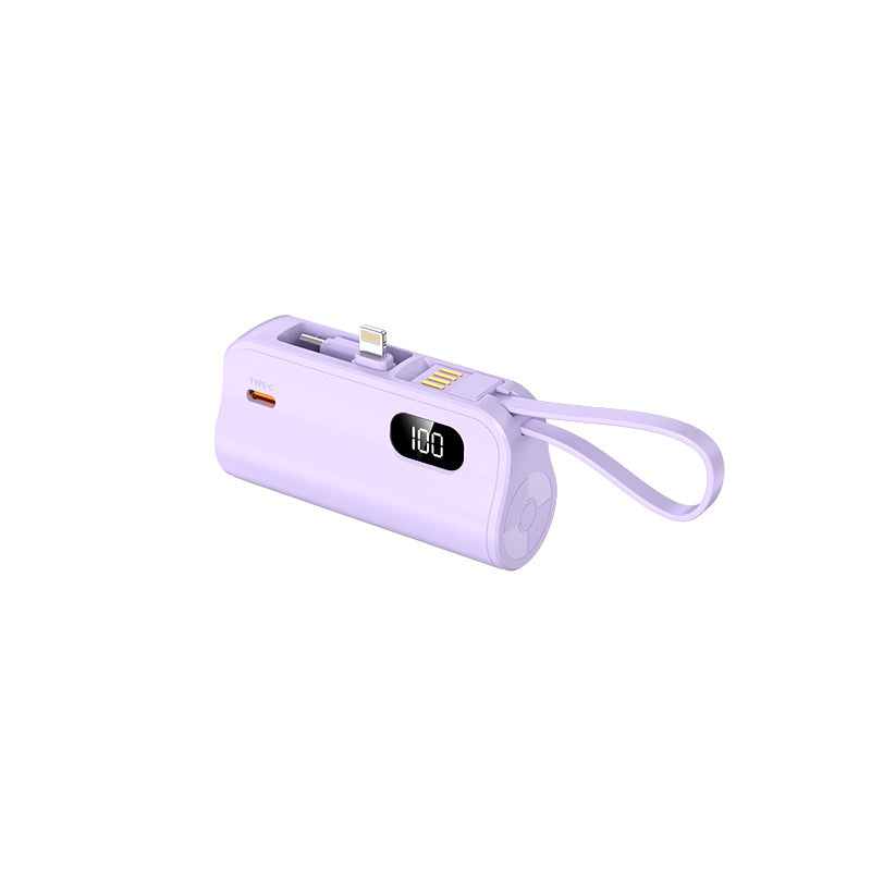 Bärbar Powerbank 20000mAh med Integrerade Kablar och LED-Display 3