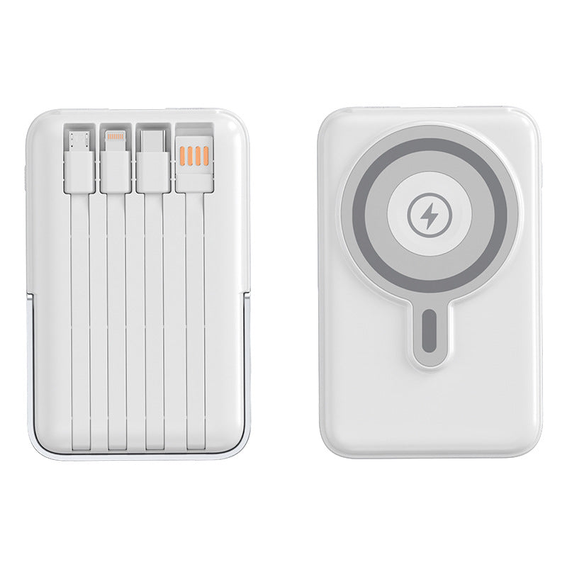 Bärbar Powerbank Med MagSafe-Funktion Och Integrerade Kablar 1