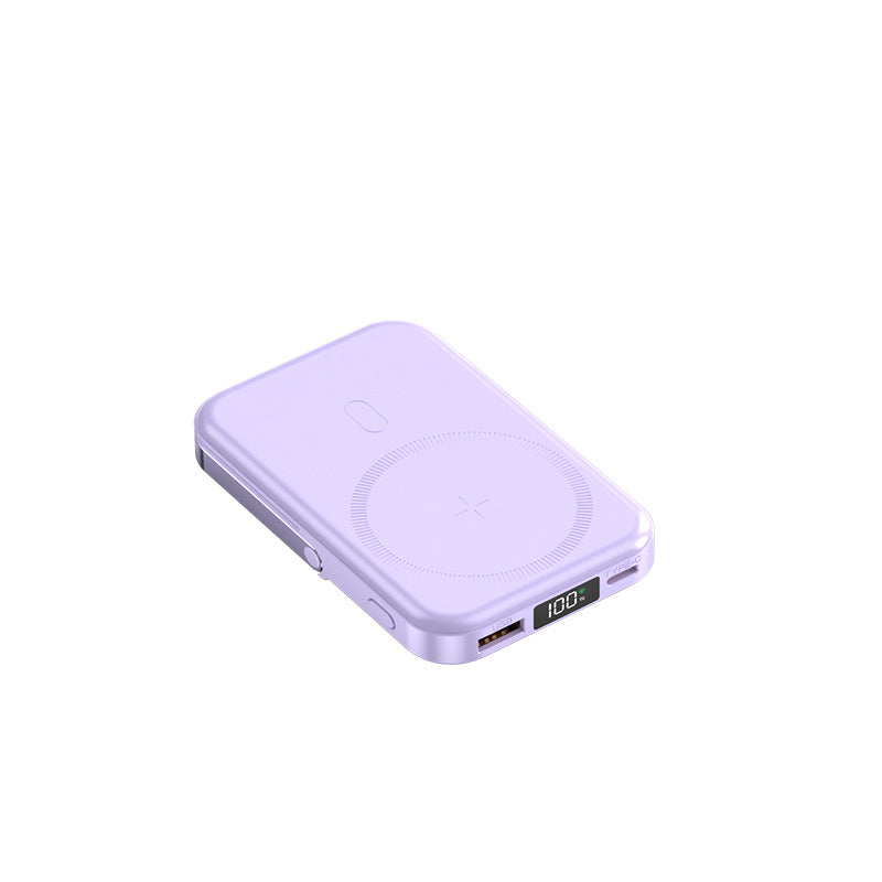 Bärbar Powerbank Trådlös Laddning med Digital Display 2