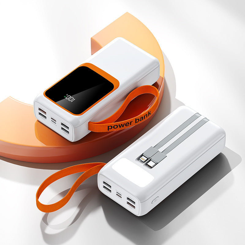 Bärbar Powerbank med Digital Display och Multifunktionella Anslutningar 0