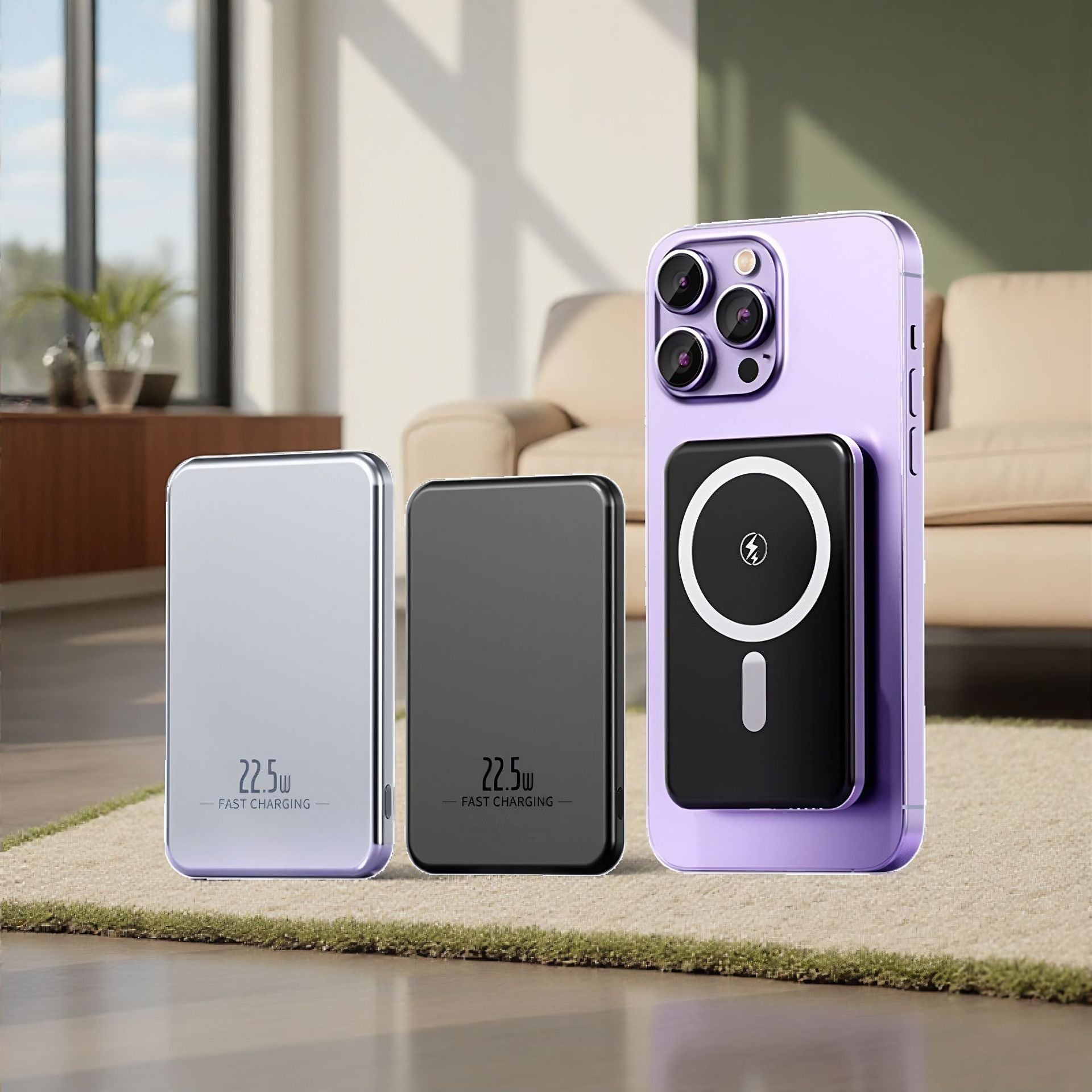 Bärbar Powerbank med Magnetisk Funktion för Smartphones 1