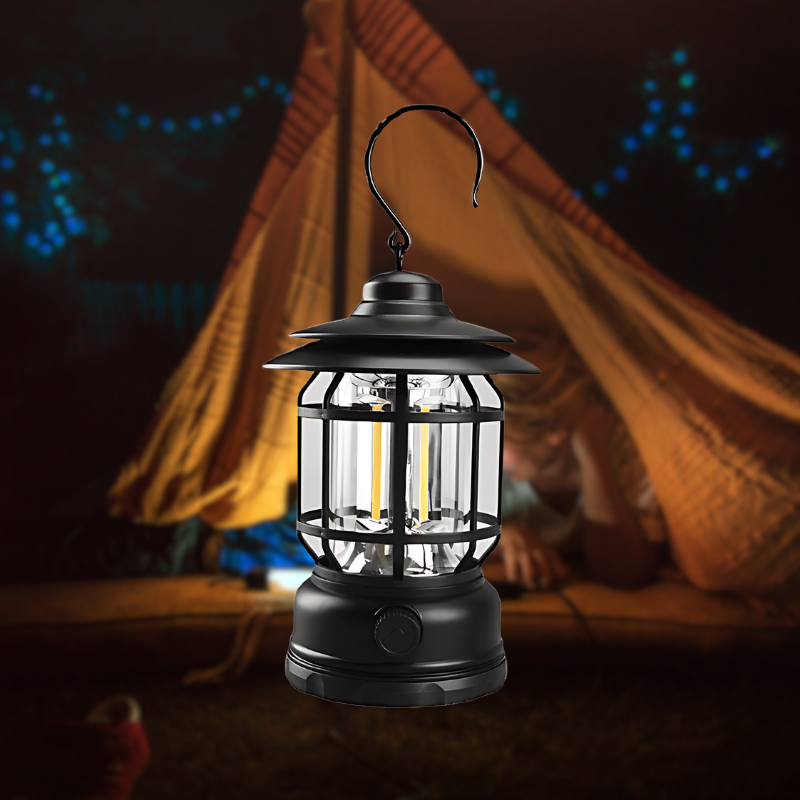 Bärbar Retro Lampa För Inomhus Och Utomhus Med Justerbar Ljusinställning 0