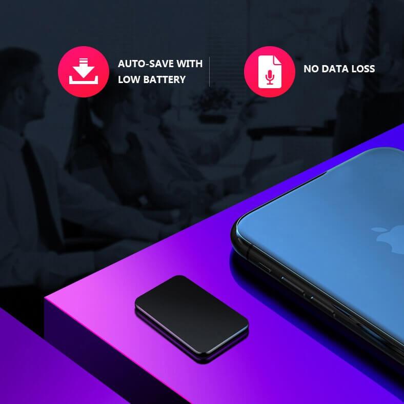 Bärbar Röstinspelare Mini 64GB Med Röstaktivering 4