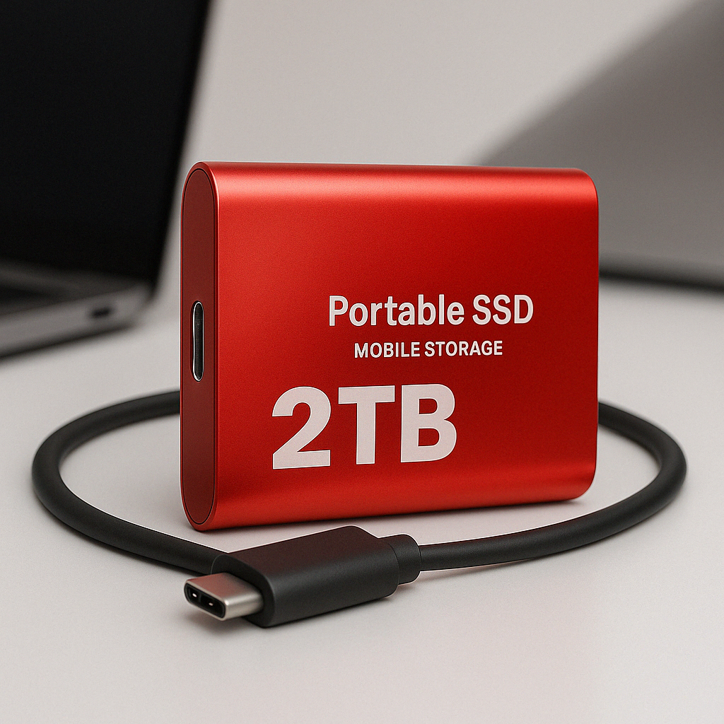 Bärbar SSD Enhet Kompakt Snabb Lagring USB-C 1050MB/s 2
