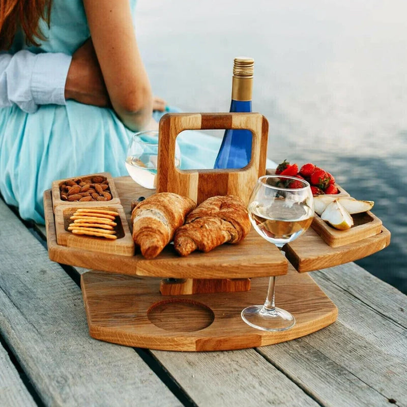Bärbart Picknickbord För Utomhusbruk Fällbart Design 2