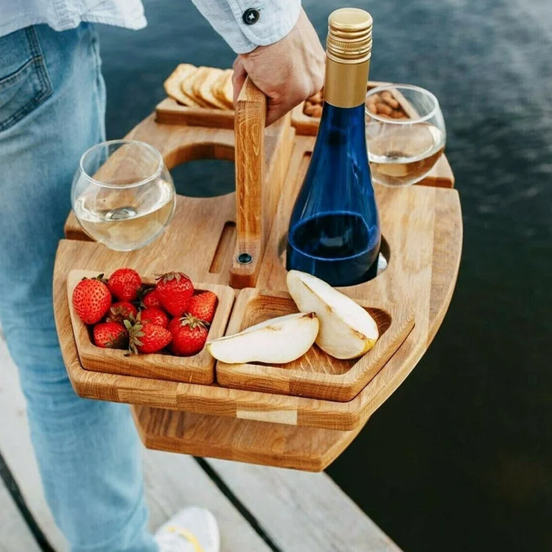 Bärbart Picknickbord För Utomhusbruk Fällbart Design 3