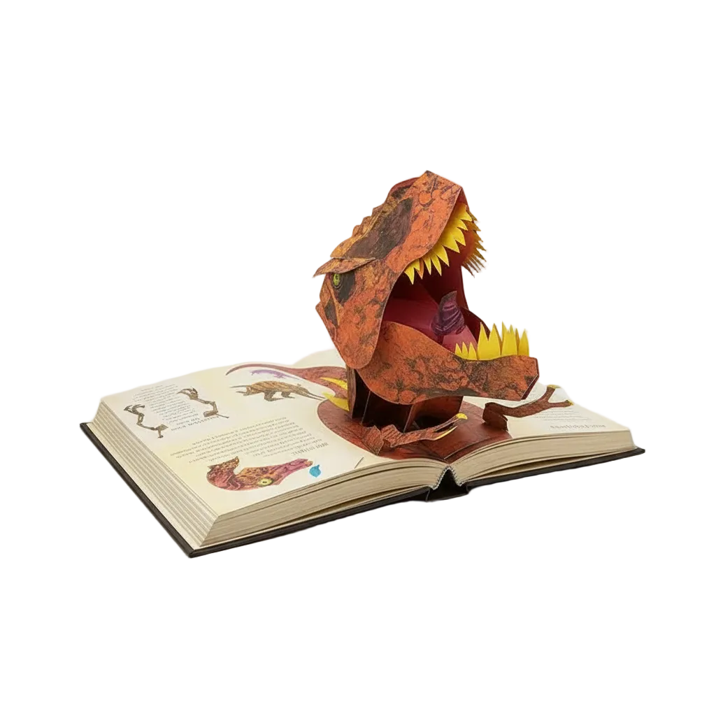 Barnbok 3D Popup Dinosaurieäventyr För Barn 0