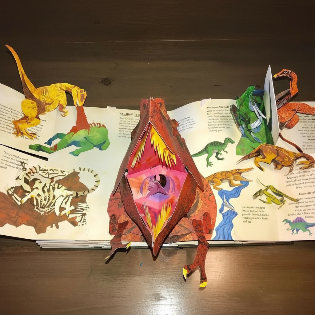 Barnbok 3D Popup Dinosaurieäventyr För Barn 1