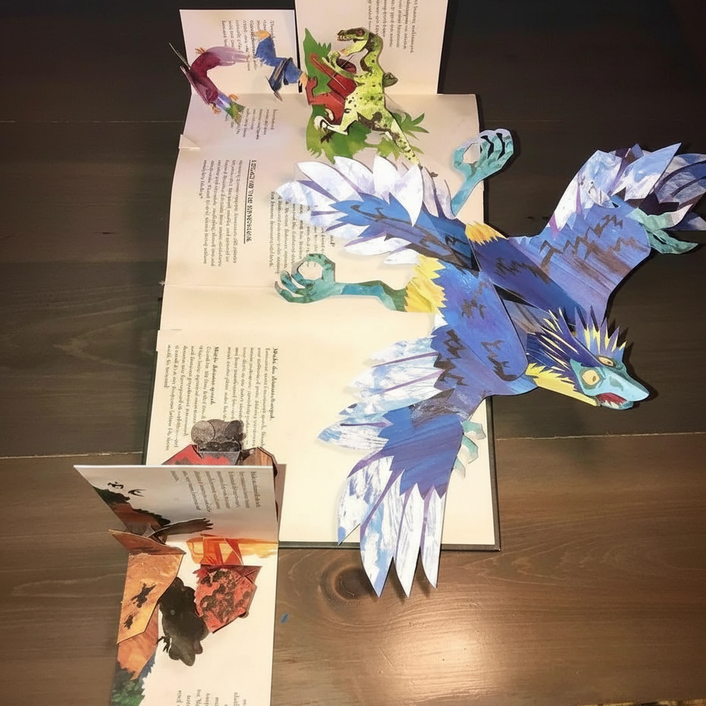 Barnbok 3D Popup Dinosaurieäventyr För Barn 4