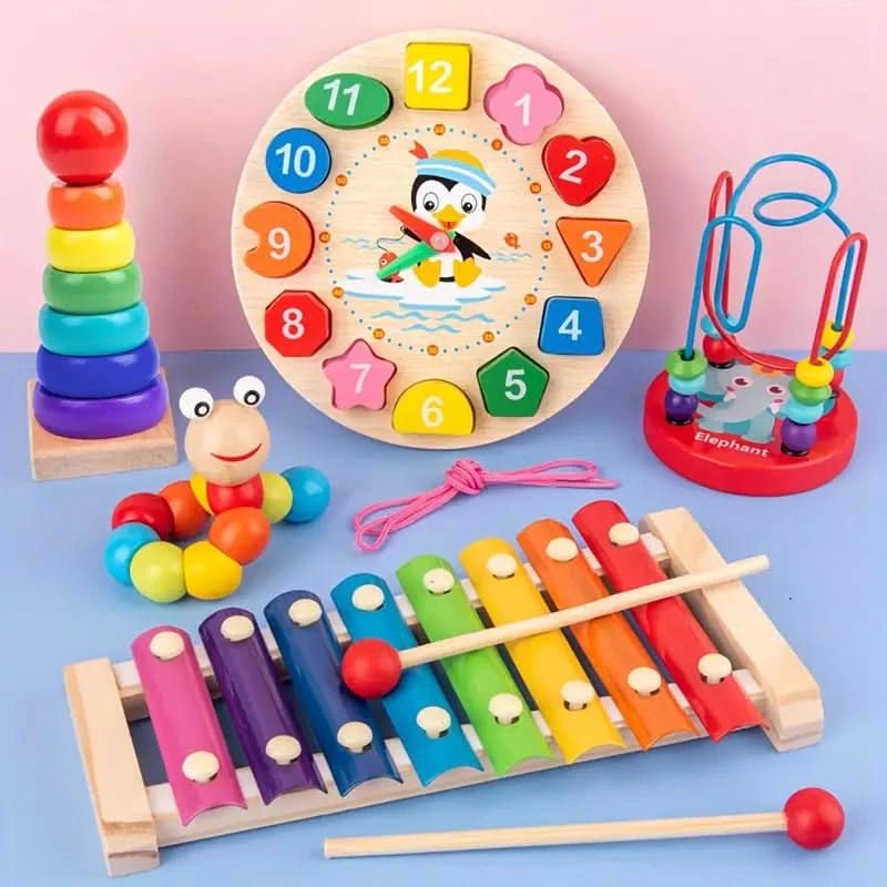 Barnens 5-i-1 Montessori Leksak för Kreativt Lärande 2