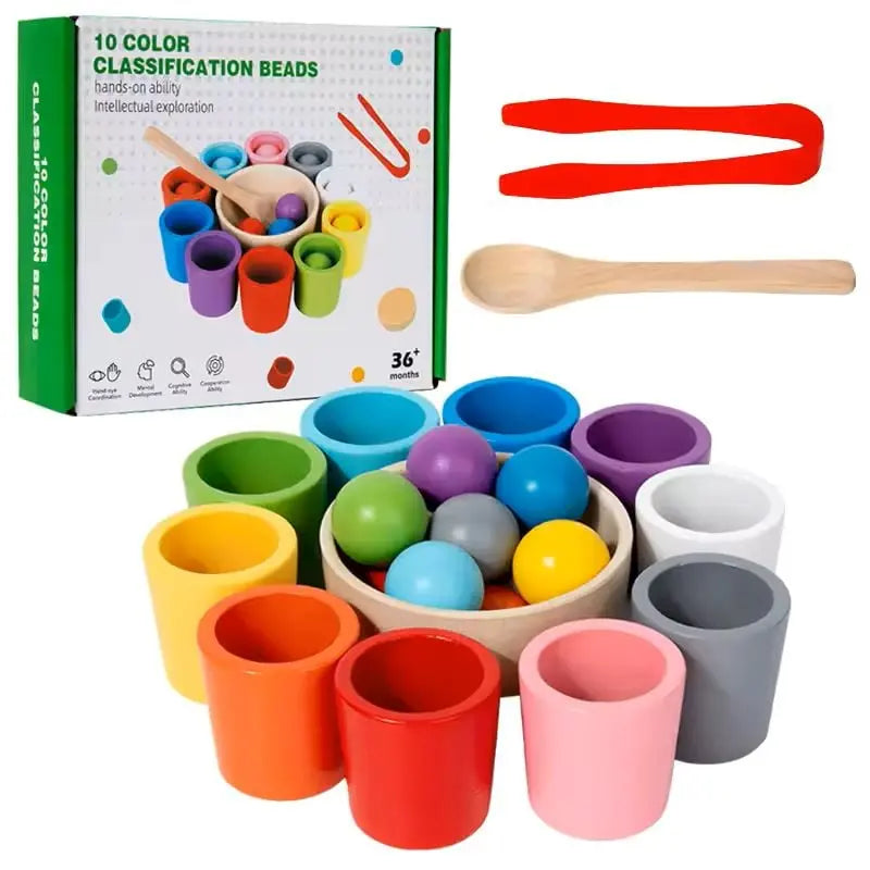 Barnens Montessori Regnbågsbollar i Koppar 1