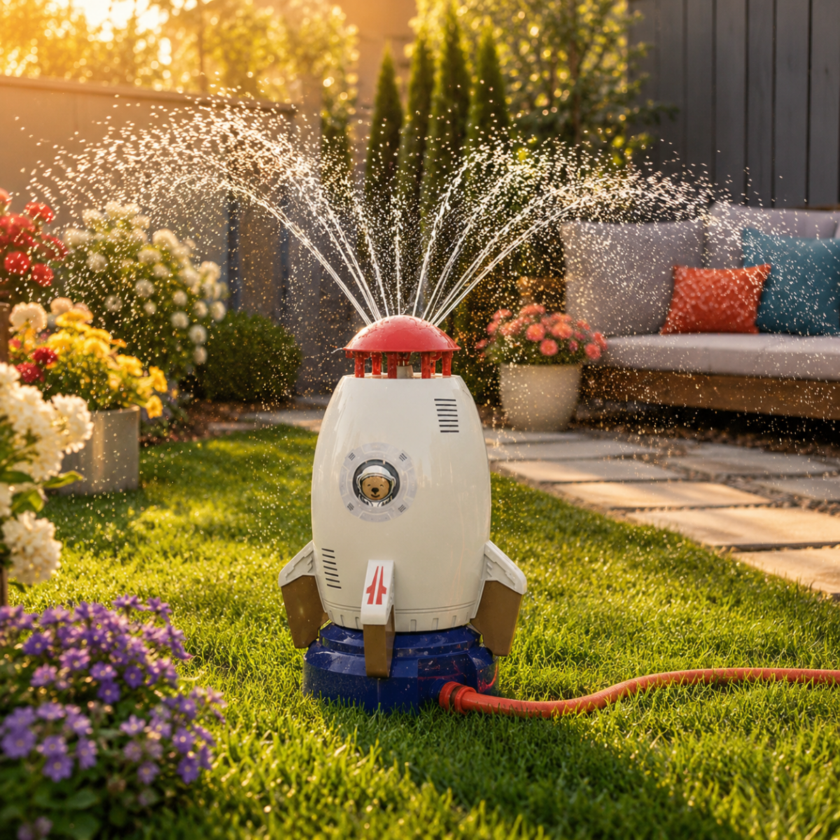 Barnens Vattenlek 360° Roterande Spraysystem 5