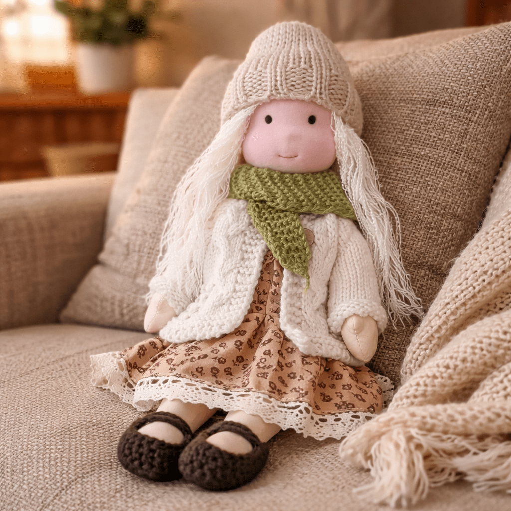 Barnens Waldorfdocka Handgjord För Kreativ Lek 7