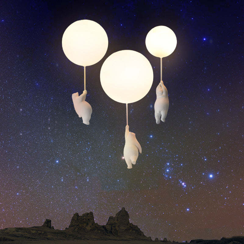 Barnlampa Björn och Ballong för Barnrum - Lekfull Taklampa med LED Belysning 2