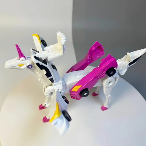 Barns 2-i-1 Magnetisk Robot och Bil Leksak 3