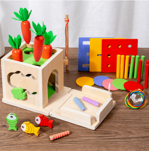 Barns Aktivitetsspel Låda Montessori-Inspirerad För Tidig Inlärning 1