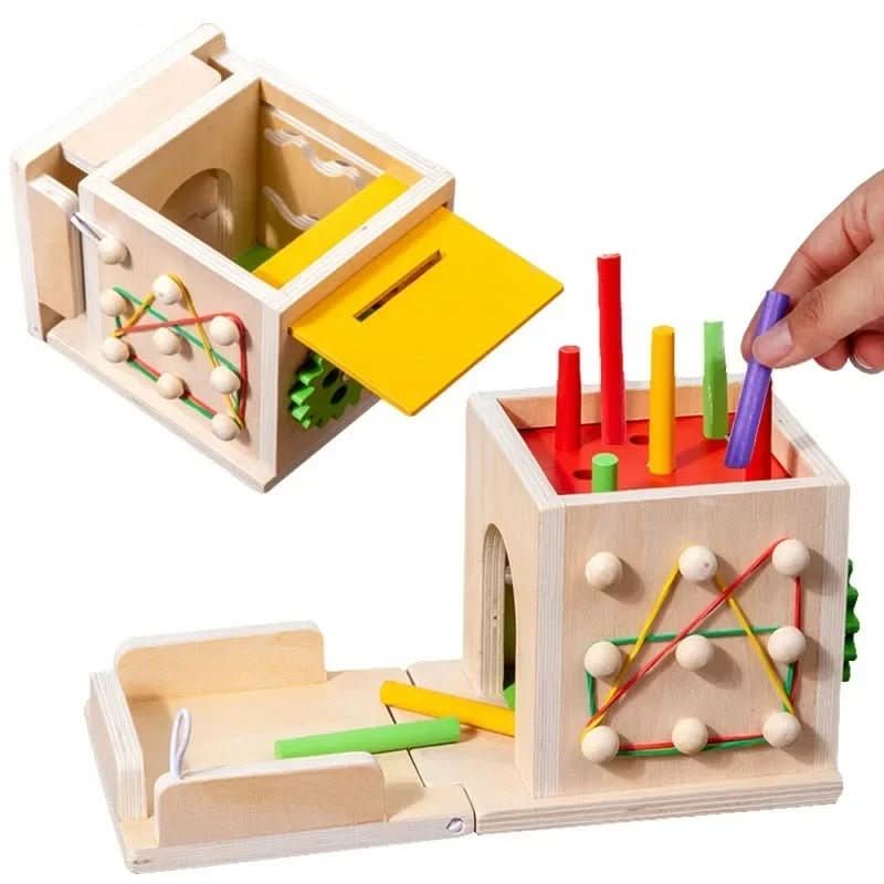 Barns Aktivitetsspel Låda Montessori-Inspirerad För Tidig Inlärning 4