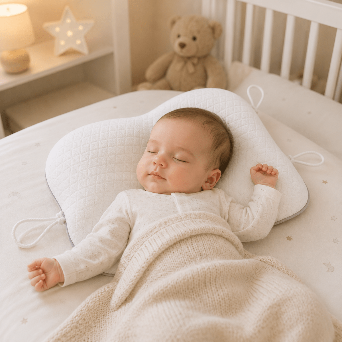 Barns Babykudde Genomtänkt Design för Bekväm Liggposition 4
