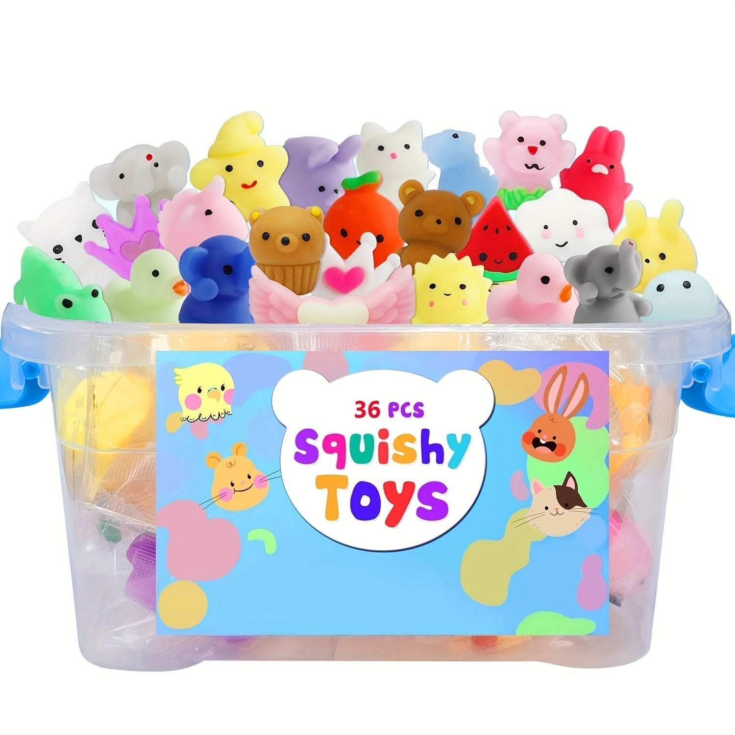 Barns Djurleksaker Set Squishy 36 Stycken 0
