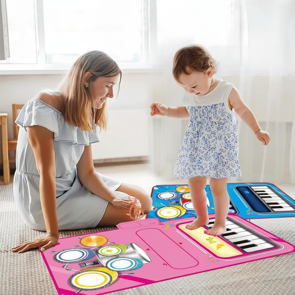 Barns Interaktiv Musikmatta med Fem Instrument 1