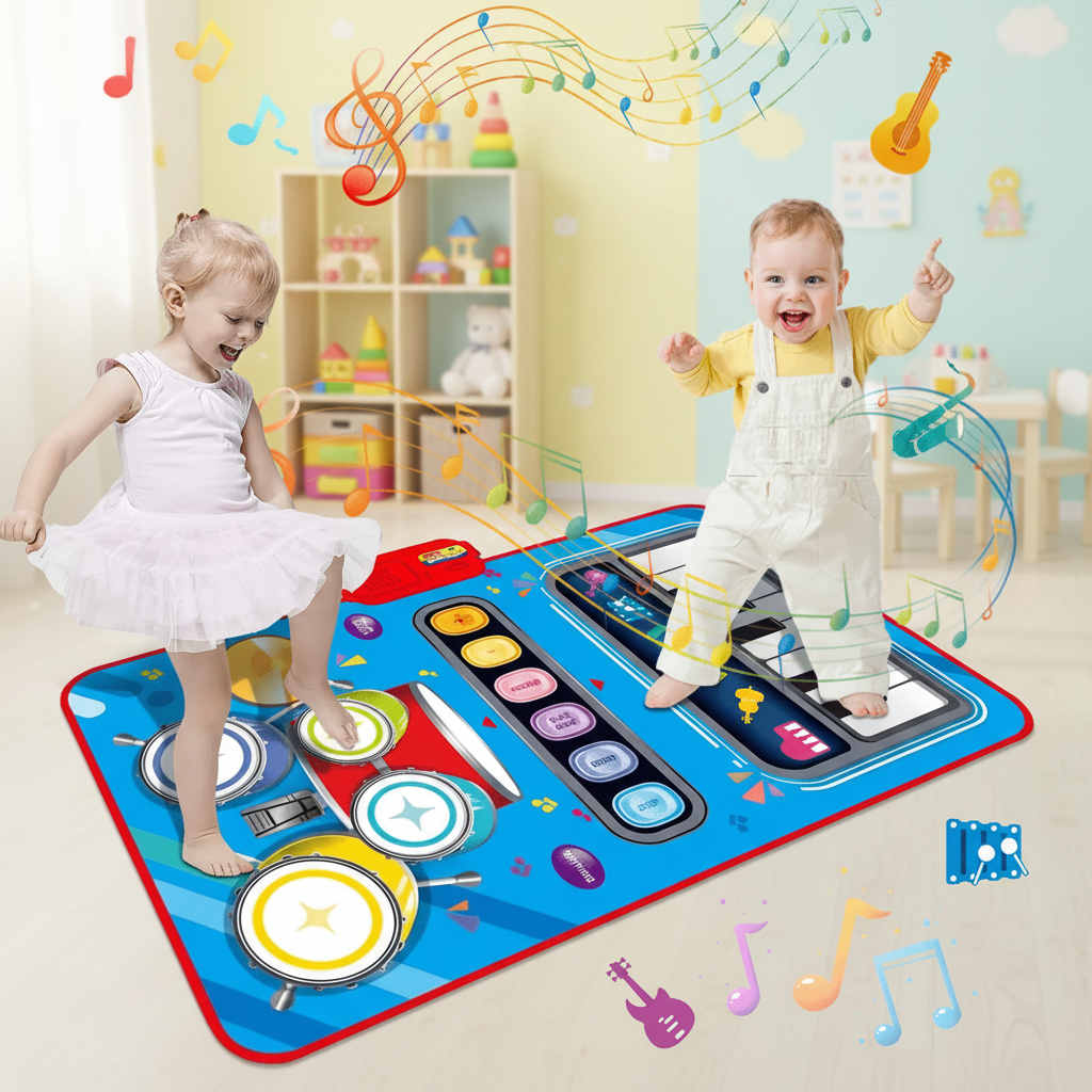 Barns Interaktiv Musikmatta med Fem Instrument 3