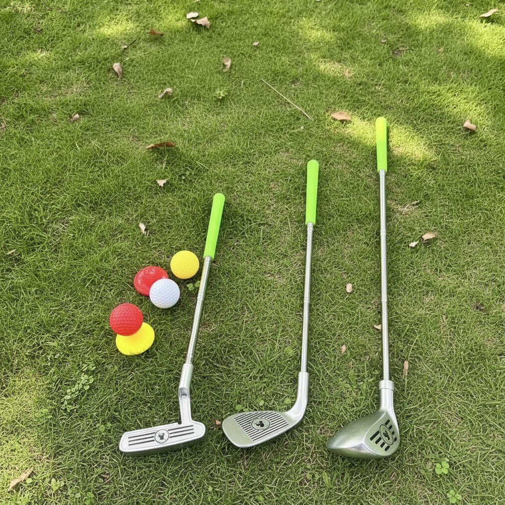 Barns Justerbara Golfset Teleskopklubbor för Utomhuslek 5