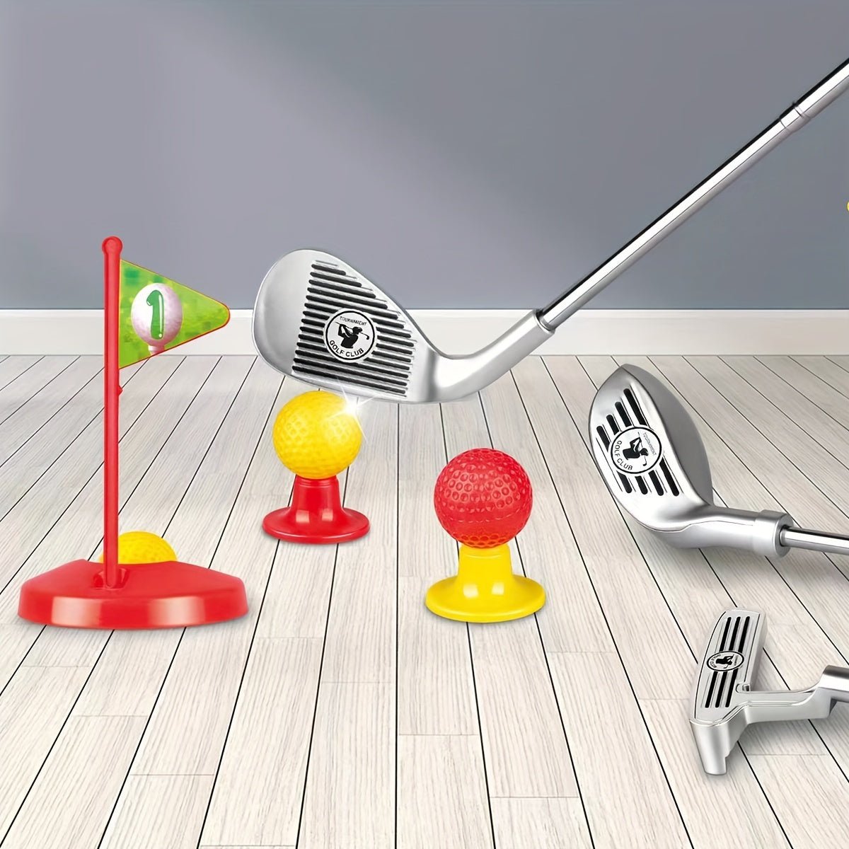 Barns Justerbara Golfset Teleskopklubbor för Utomhuslek 6