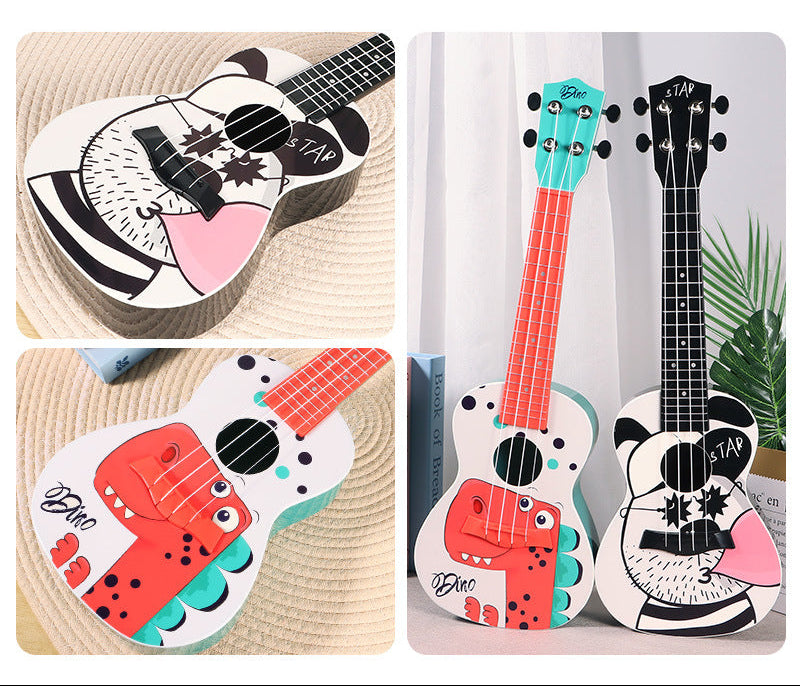 Barns Mini Ukulele med Dinosaurietema Lekfull Design 2