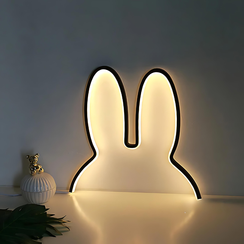 Barns Nattlampa Kanin LED Charmig Design för Trygg Sömn 1