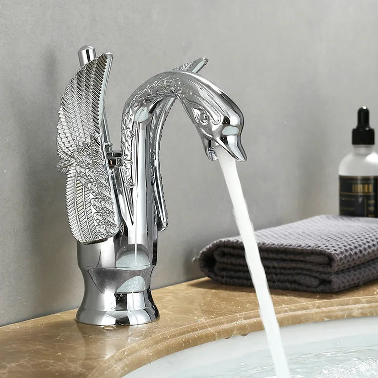 Basin Faucet Swan Single Handle Modern Design 9
