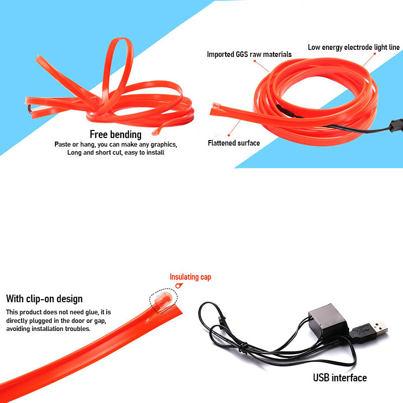 Belysningskit för Bil Neon Ljus 6