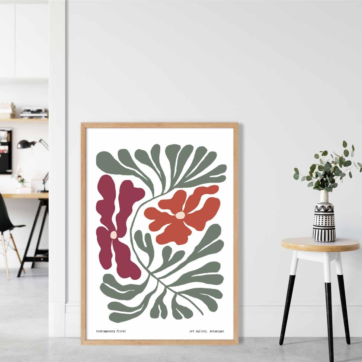 Boho Blommig Affisch för Väggdekoration 1